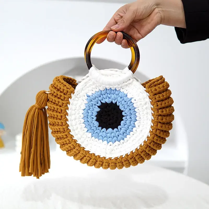 Evil Eye Crochet Handbag - Image 3