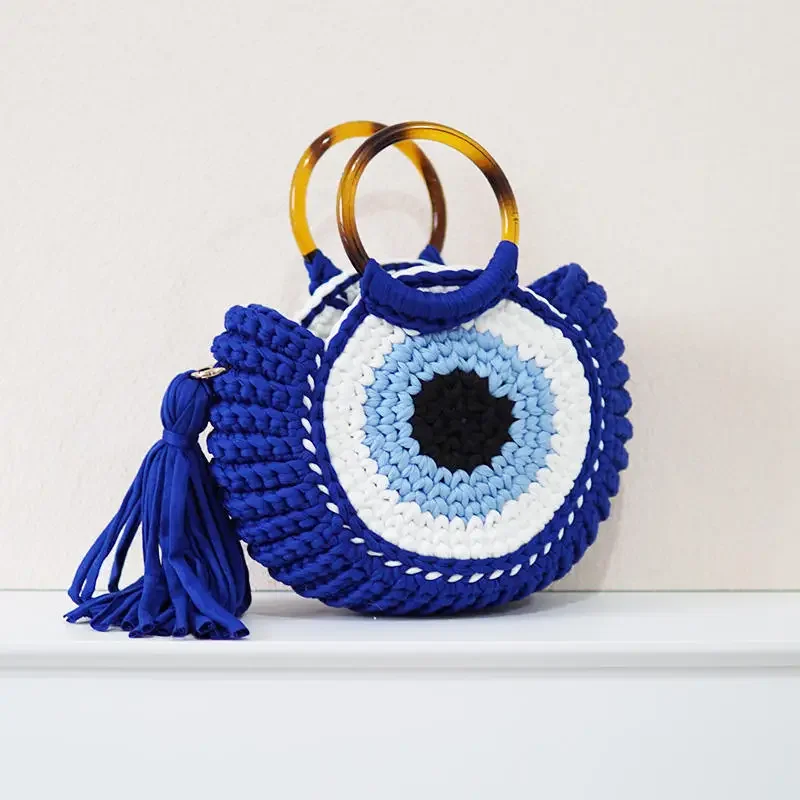 Evil Eye Crochet Handbag - Image 4