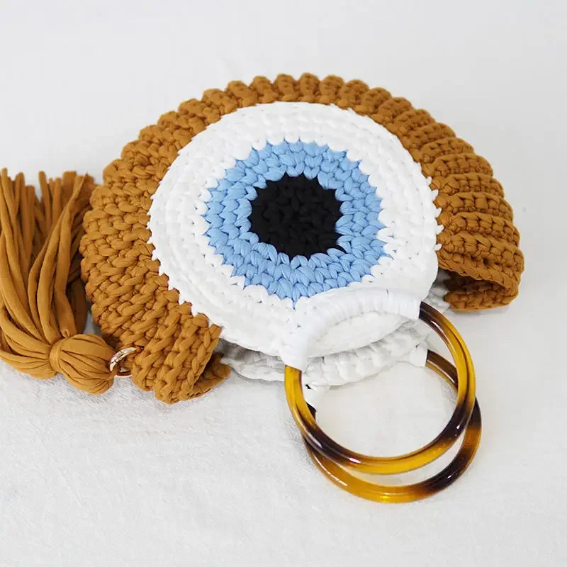 Evil Eye Crochet Handbag - Image 5